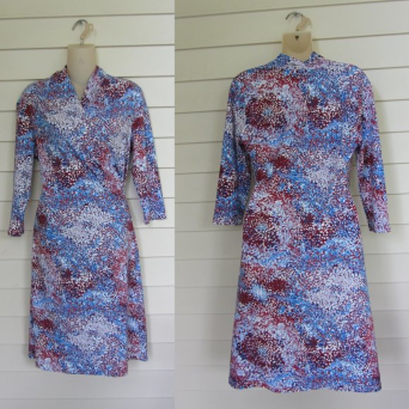 J. McLaughlin 3/4 length sleeve wrap dress